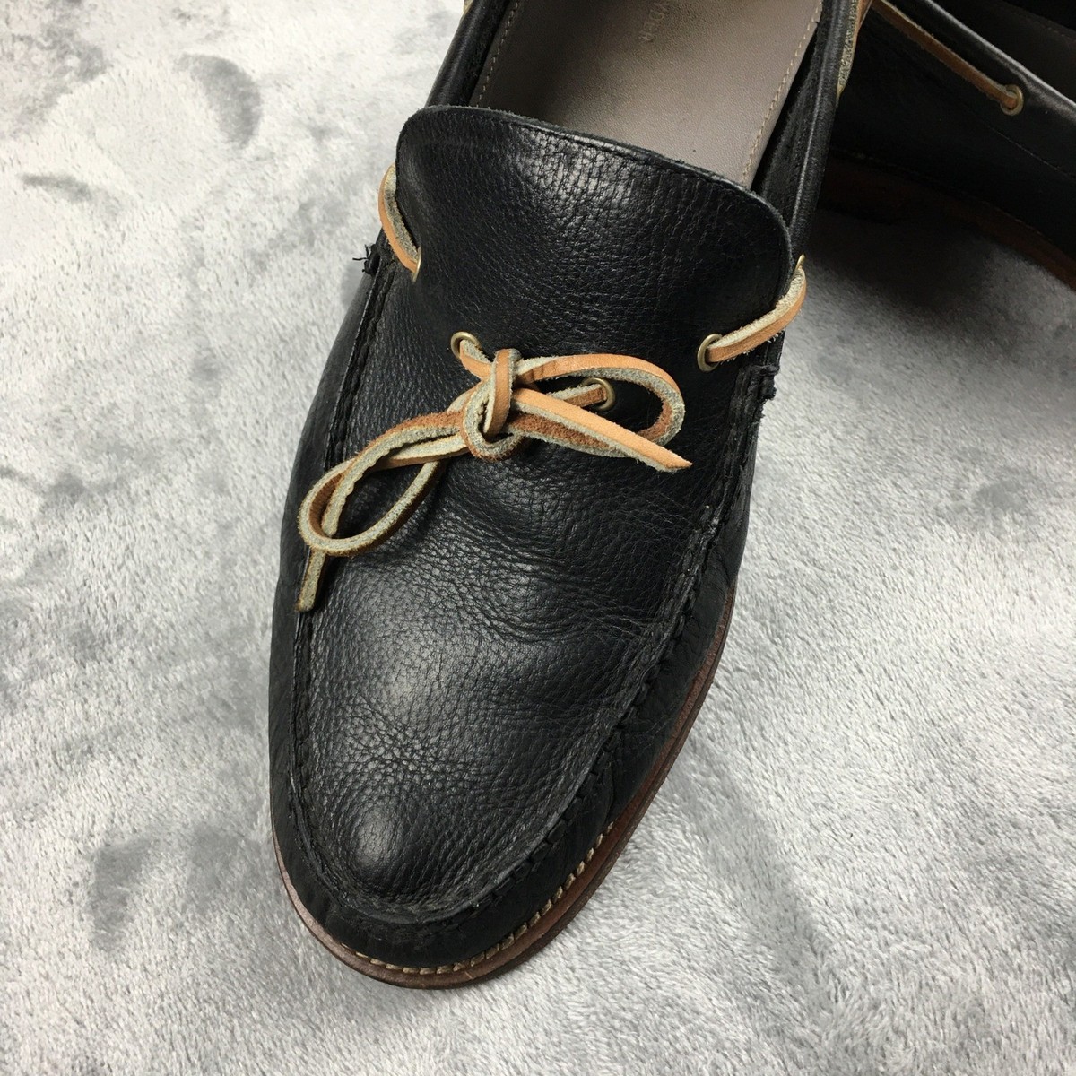 Cole Haan Todd Snyder C14260 Mens 13M Black Leather Boat  display picture 2