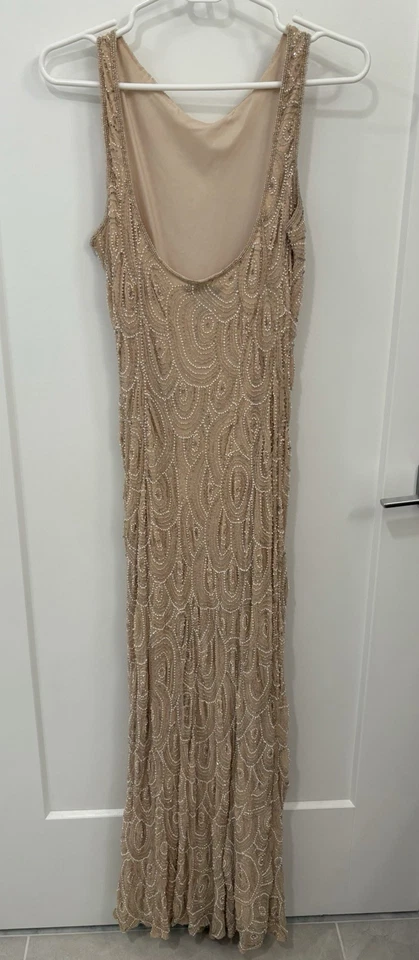 Vestido Stenay vintage de seda con cuentas talla 10 Foto 2 de 4