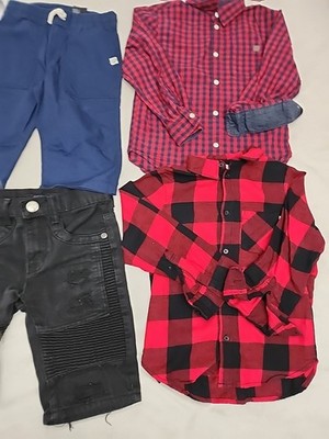 Boy Size 6 Clothing Lot 4 Pieces 2 Shorts 2 Camisas Manga Larga H&M 