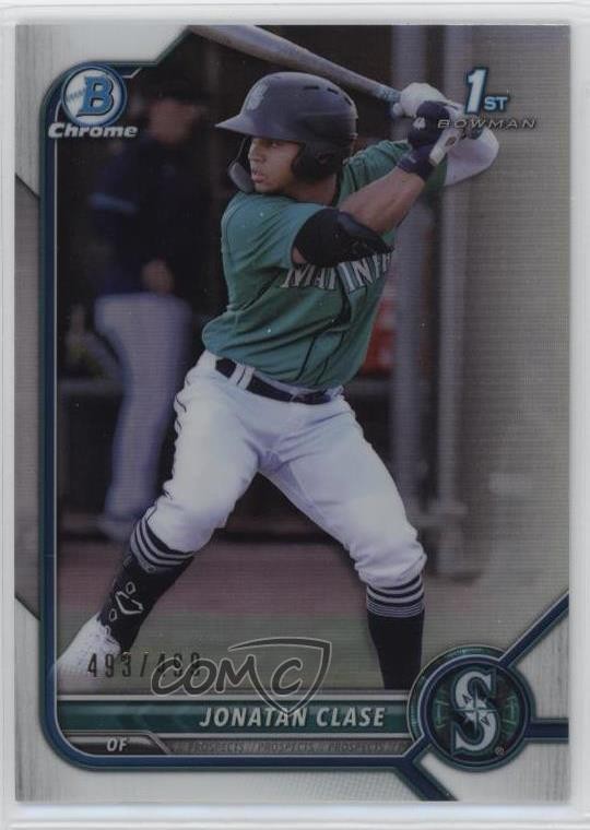 2022 Bowman Chrome Prospects Refractor 493/499 Jonatan Clase #BCP-118 0hk3