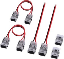 10mm COB LED Strip Lights Connectors, 2 Pin, 7.87 Inch 20AWG Wires
