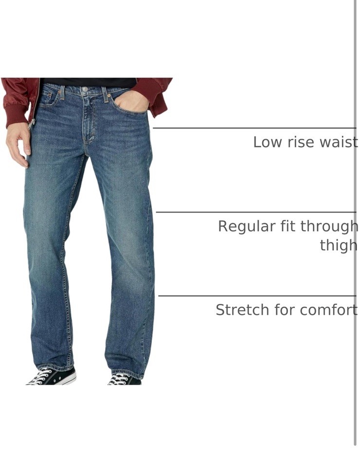 Levi's 514 Straight Fit Stretch Jeans Men's 31x30 Loud Opinions Blue 005141711 thumbnail 4