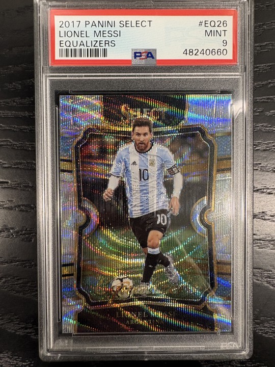 2017-18 Panini Select - Equalizers Lionel Messi #EQ-26 PSA 9 view 1