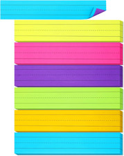150 Sheets Sentence Strips Ruled Rainbow Sentence Learning Strips for School Off