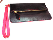 Alberta Di Canio Lamina leather hot pink Blac...