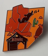 Disneyland Big Thunder Mountain Attraction Map Puzzle Pin Coyote LE 475