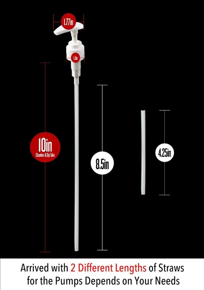 Универсальные дозирующие насосы для шампуня кондиционера для бутылки 1 л/33,8 унции упаковка из 12 - Изображение 4 из 4