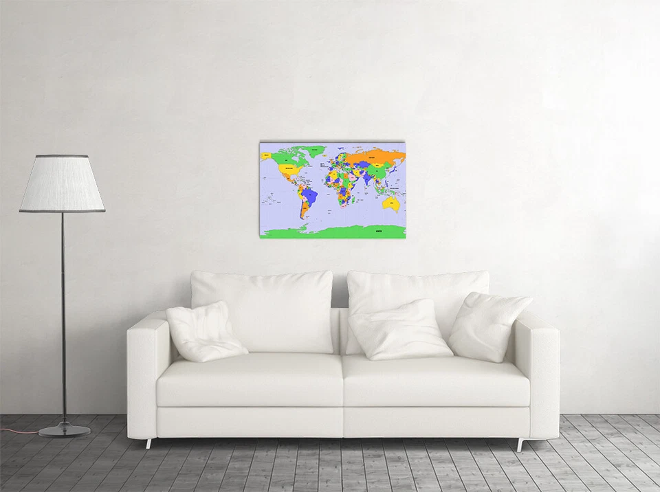 世界地图政治稀有热销新墙艺术家居装饰 - 海报 20x30 — 第 3/4 张图片
