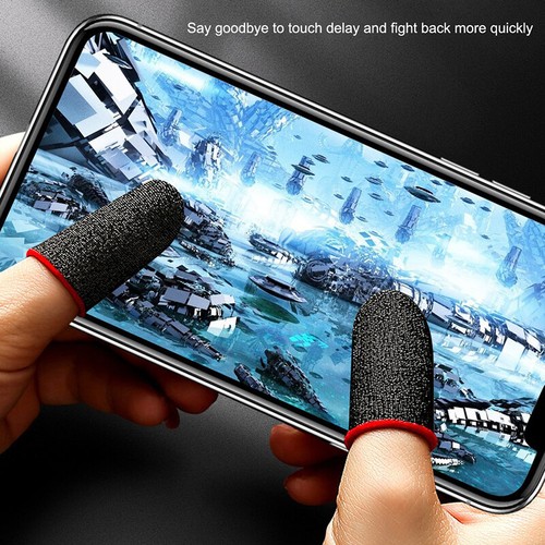 1 Pair Thumb Finger Sleeve Gaming Gloves Mobile Game Sleeve Touch Screen PUBG - Picture 11 of 18