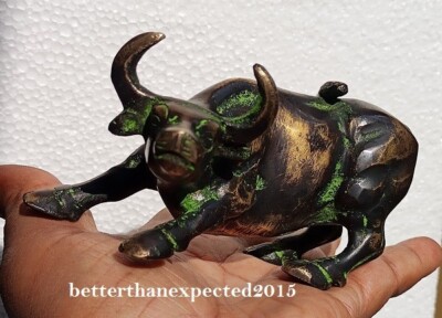 Wall Street Stier Statue Wall Street massiv Messing Stier Kunst Deko Ochse Fi...