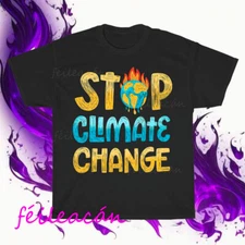 Brand New stop climate change Active Logo American T-Shirt Funny Size S to 5XL