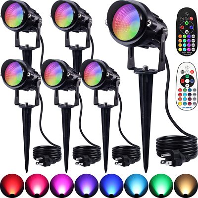 120v Rgb Color Changing Landscape Spotlights 12w Led Outdoor Spot Lights For Yar