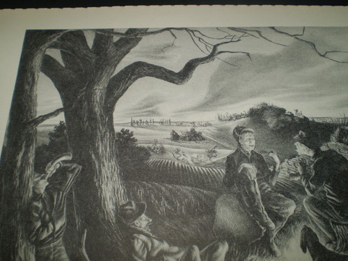 MARTELLY. BLUE VALLEY FOX HUNT. 1939 VINTAGE BOOK PLATE #74. GREAT DEPRESSION - Picture 4 of 5