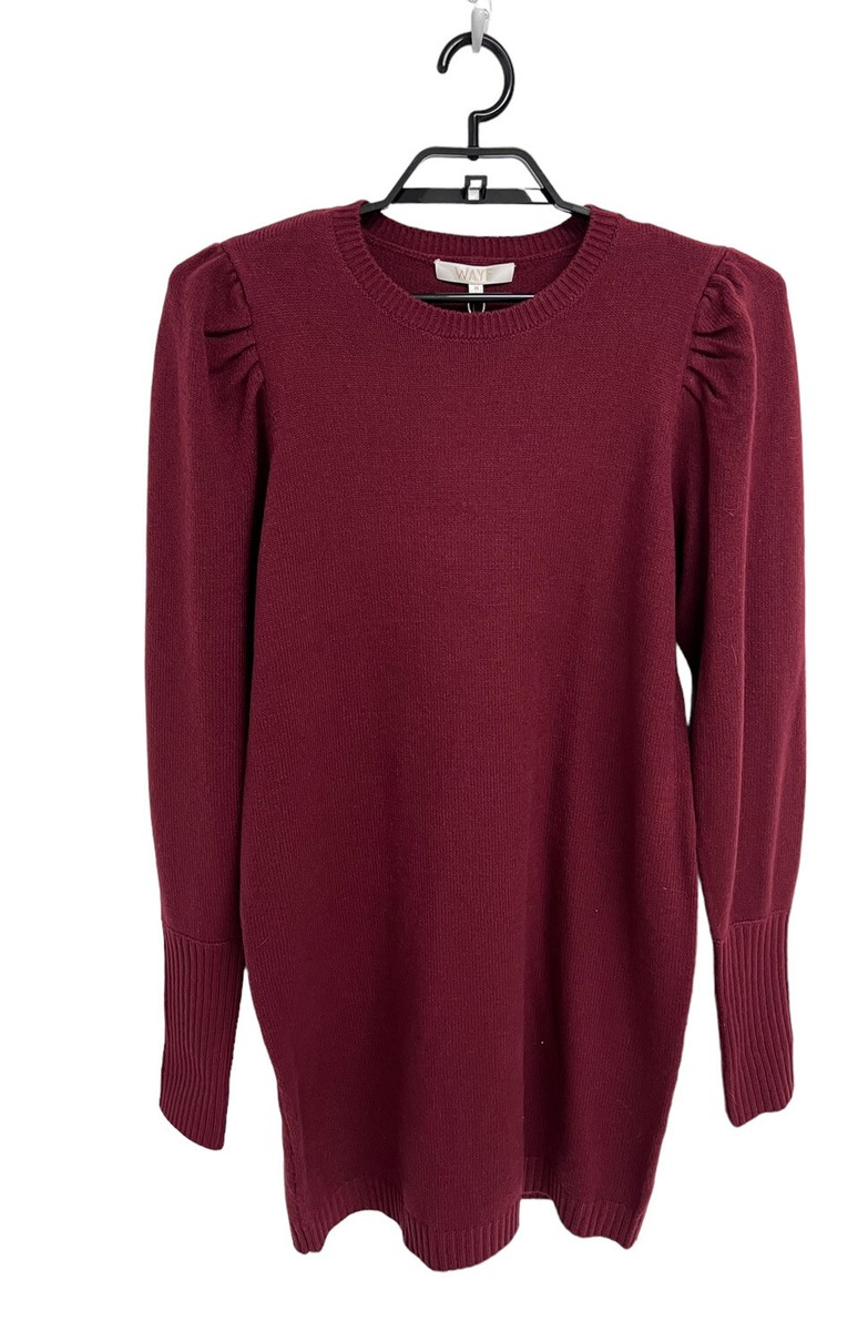 burgundy red sweater dress Chocolate Brown Backless Bodycon Dress main image 1
