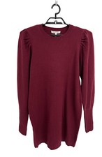 WAYF Women's Long Sleeve Burgundy Red Sweater Dress Size M