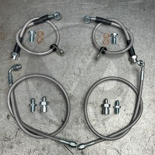 Front Rear Stainless Steel Brake Lines Replacement Kit For 97-01 Honda Crv