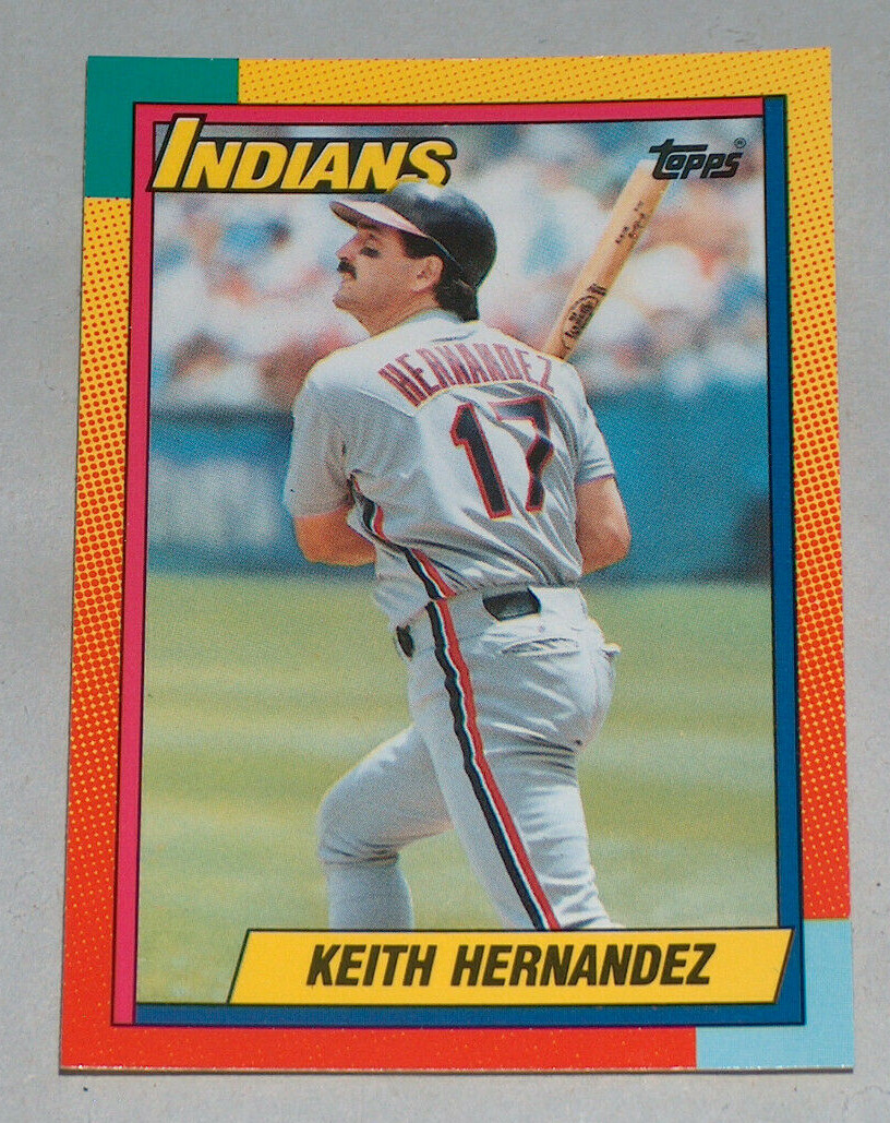 Cleveland Indians スポーツボトル 1990年製 1990 #39T Topps Keith Hernandez Cleveland Indians Baseball RC