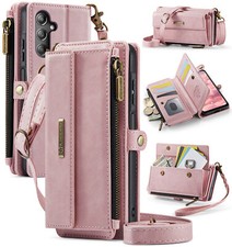 RFID Crossbody Zipper Wallet Case For Samsung Galaxy A56/A53/A16 5G/A15/A14/A13