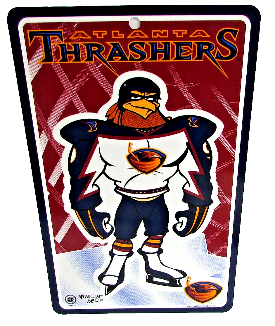 Mascot Thrashers Hockey Team Vintage Atlanta Thrashers NHL Official  Licensed Hockey Puck