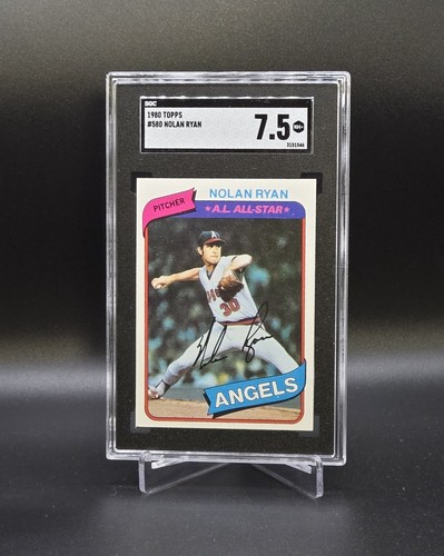1980 Topps NOLAN RYAN Card #580 Graded SGC 7.5 NM+ California Angels