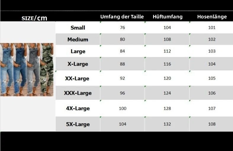 Damen Denim Jeans Overall Ripped Latzjeans Freizeit Jumpsuit Latzhose Jeanshose - Bild 2 von 4