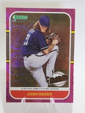 2021 PANINI DONRUSS - HIGHLIGHTS PINK FIREWORKS #HI10 JOSH HADER