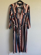 NWOT Elegant Plus Size TORRID Sz 2 Multicolor 3/4 Sleeve Mid Length Dress!!