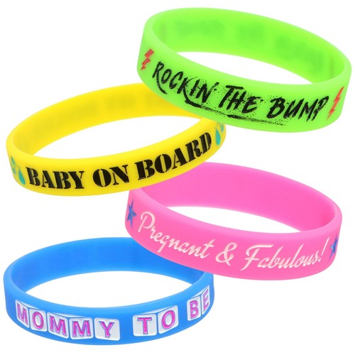 Maternity Wristbands for Pregnant Women--Multicolor Pregnancy Silicone Bracelets