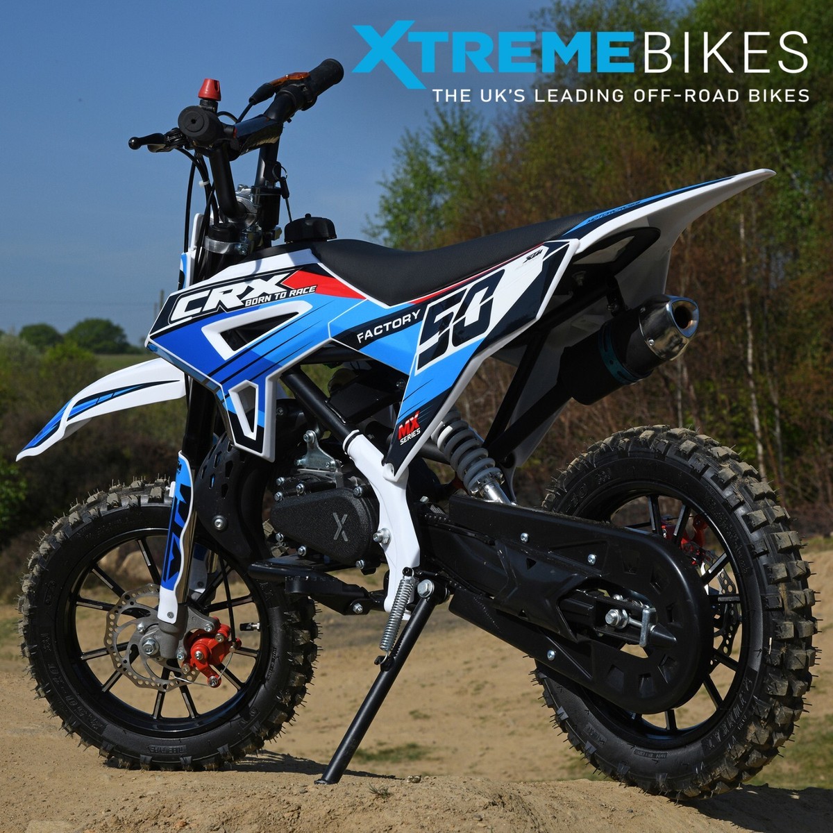 2025 XTM CRX 49-50cc Kids Mini Dirt Bike Petrol 2-Stroke Motorbike