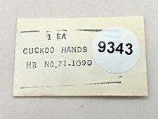 NOS Cuckoo Clock Parts - White Plastic Hands for a 80mm Dial (CH4-9343)