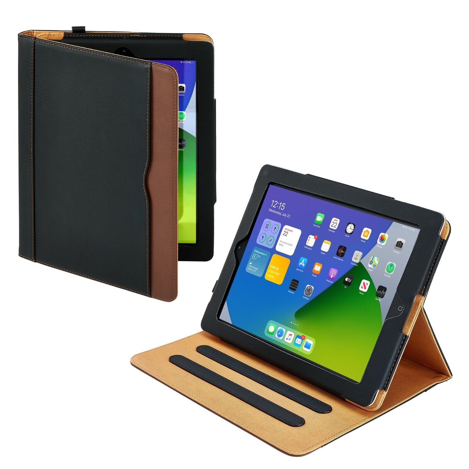 iPad Case 7th / 8th Generation Soft Leather Magnetic Card Wallet for Apple 10.2"