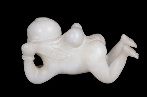 China 20. Jh. Figur -A Chinese White Hardstone Carving Of A Canton Boy - Chinois - Bild 4 von 8