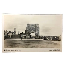 Postcard RPPC Beanland, Malin & Co USA War Memorial Gibraltar A3