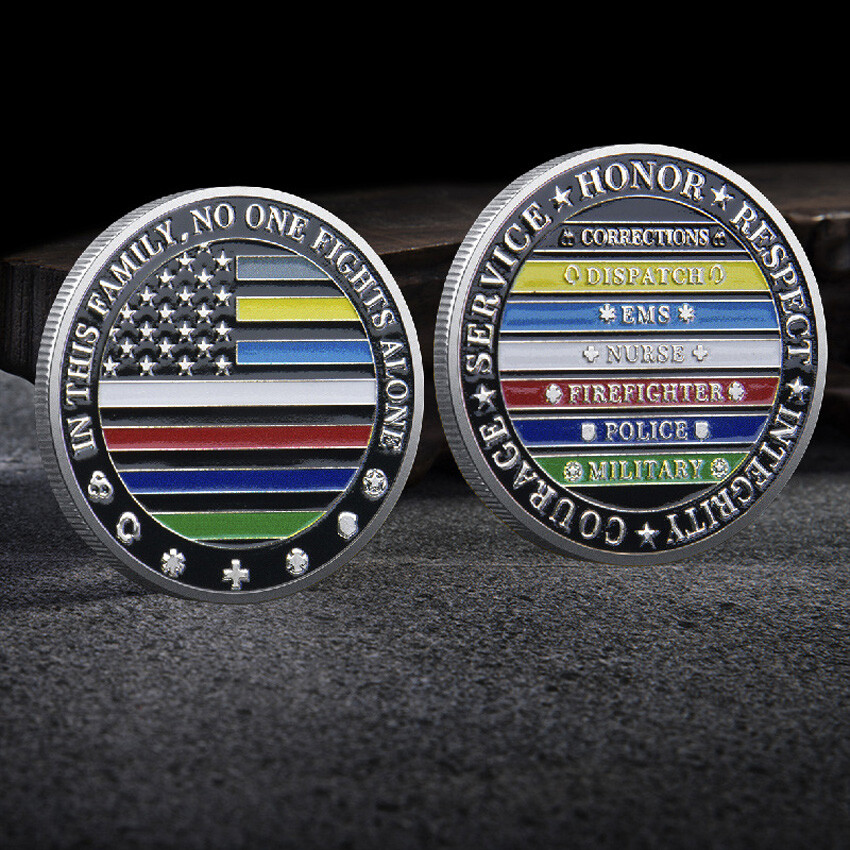 All Lives Matter Challenge Coin Police/ Firefighter/ Dispatcher/ Correction Gift