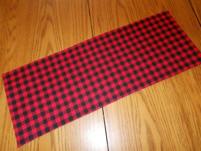 Small RED BLACK Buffalo Plaid handmade MINI table runner Toilet Tank Topper 
