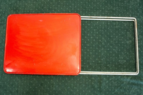 Vintage Mid Century Durham? Handi-Table - Metal Folding Table ~USA - Red MCM - Picture 6 of 7