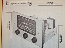 Original Sams Photofact Manual CHAPMAN CT-100 (431)