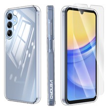 For Samsung Galaxy A15 A25 A23 A55 A54 A14 5G A03s Clear Case/ Tempered Glass