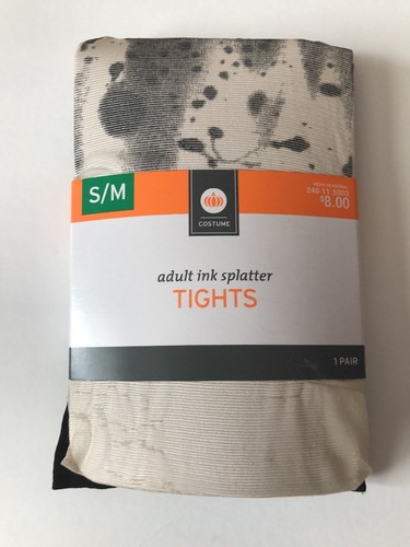 NWT Adult ink splatter tights Halloween Size Small Medium - Picture 2 of 3