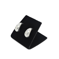 DAVID YURMAN 925 Sterling Silver Pure Form w/ Diamonds Earrings 15mm