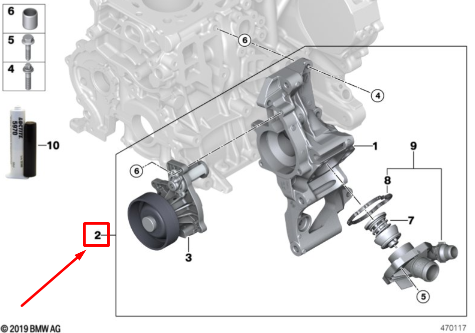 MINI COOPER F56 Engine Water Pump 8586719 11518586719 NEW GENUINE eBay