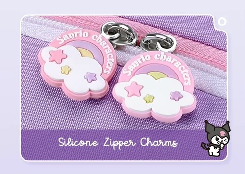 Sanrio Kuromi Backpack for School Trendy Purple Genuine Hello Kitty School Bag - Picture 16 of 22