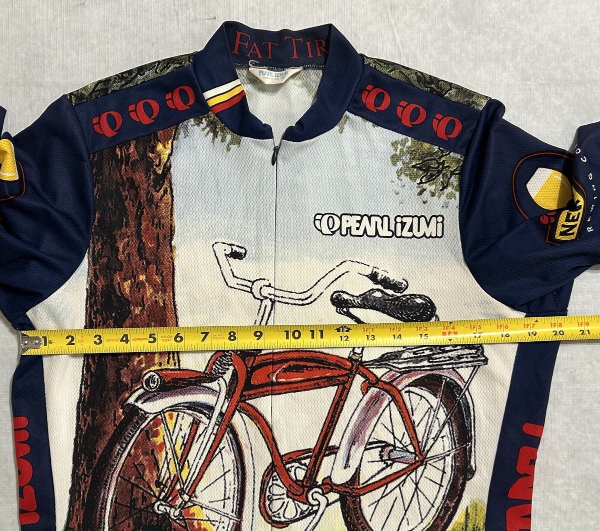 Vtg Pearl Izumi Cycling Jersey USA Made Fat Tire Amber Ale Beer