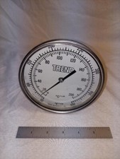 LARGE FACE 6 INCH TREND THERMOMETER 50 TO 400 F FAHRENHEIT ADJUSTABLE STAINLESS