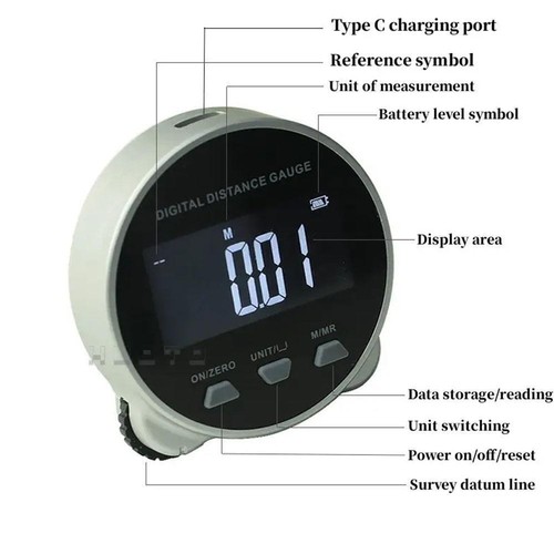 Elektronisches Maßband mit LCD Display Digital Lineal 200m Wiederaufladbar U SCHNELL - Bild 8 von 13