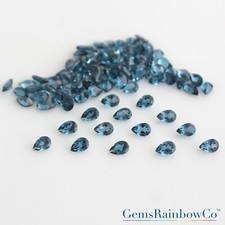 Natural London Blue Topaz Pear Faceted 6 x 4mm and 7 x 5mm Loose gemstones AAA