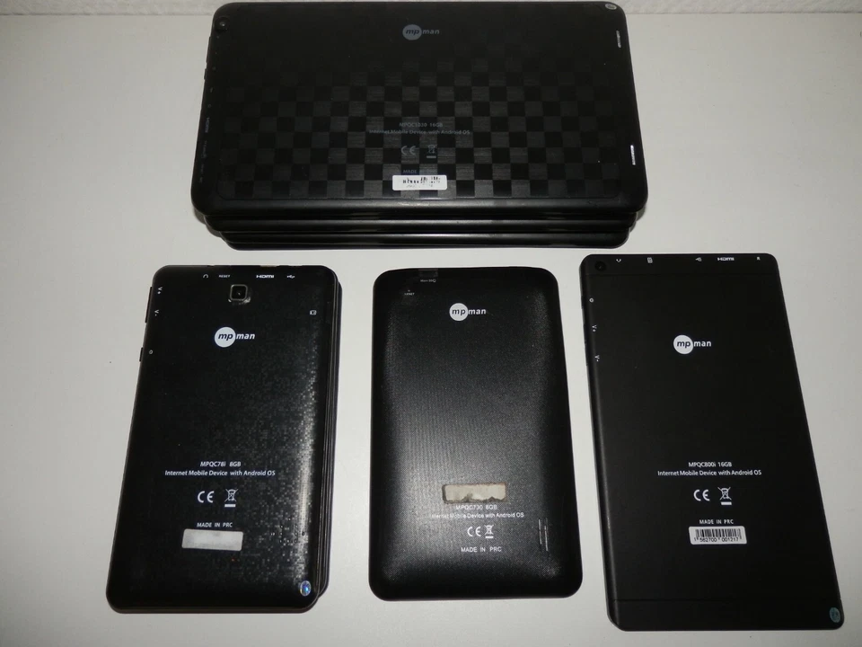 11x MP Man Tablet 10, 8, 7, EMMc 16GB & 8GB, 10", 7", 8" als Defekt - Bild 2 von 2