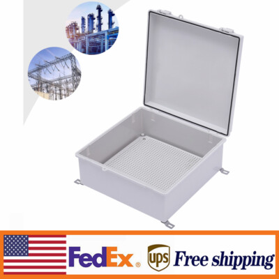 13'' Junction Box ABS In/Outdoor Wall-mounted Electrical Box Weatherproof Grey