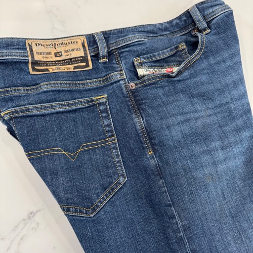 Diesel Industry Safado-X Slim Fit Straight Mens Jeans 33x32 Dark Wash Denim
