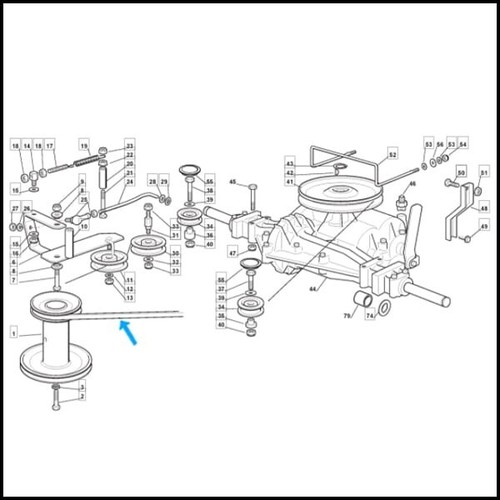 Mountfield transmission gearbox drive belt 1430H 1636M 1636H 1540H